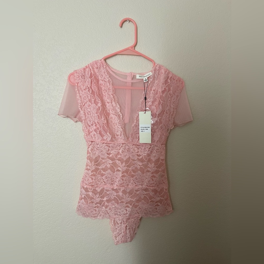 Pink Mesh Body Suit 🩷